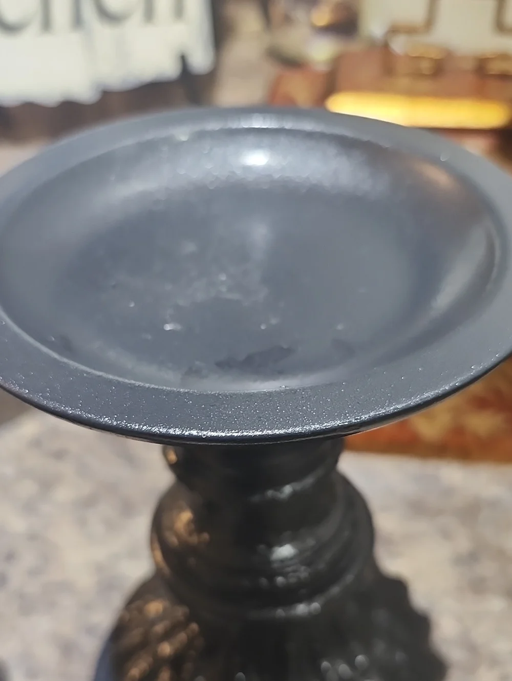 Vintage Resin Pedesta Candle Holders - Pair
